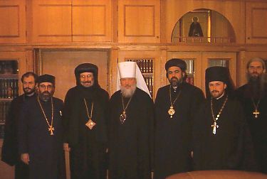 Oriental Orthodox bishops with Patriarch Alexy II